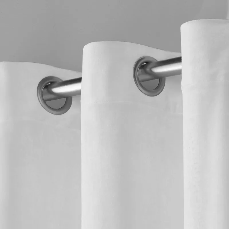 New Wayfair Cambra Velvet Solid Semi-Sheer Grommet Panel Pair (Set of 2) in Winter White by House of Hampton 54x108, Retails $110 
