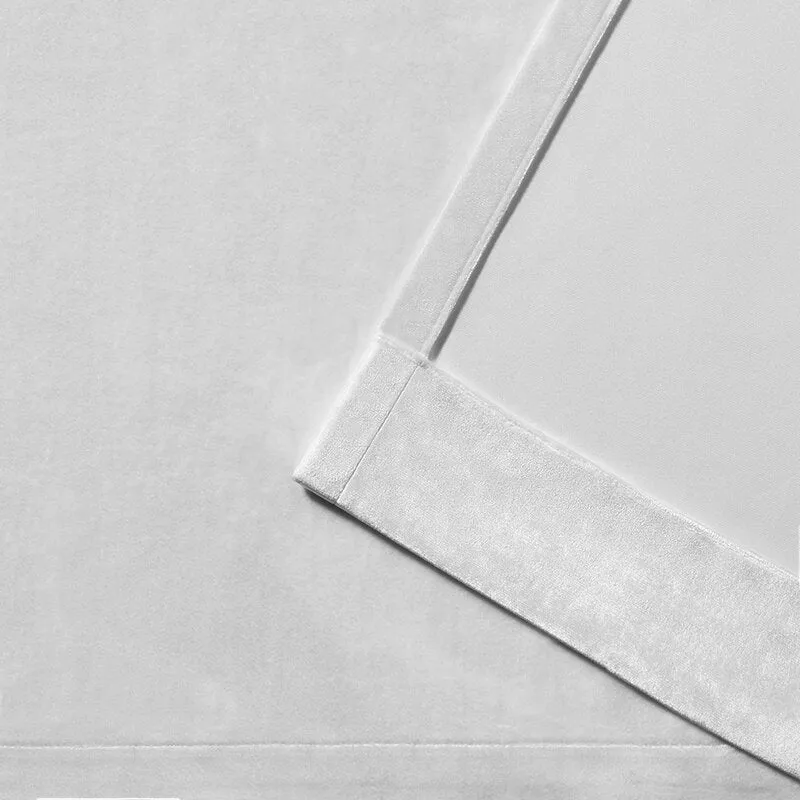 New Wayfair Cambra Velvet Solid Semi-Sheer Grommet Panel Pair (Set of 2) in Winter White by House of Hampton 54x108, Retails $110 