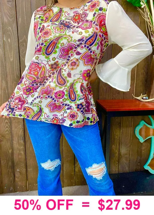 Paisley SHEER top