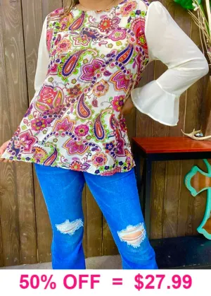 Paisley SHEER top