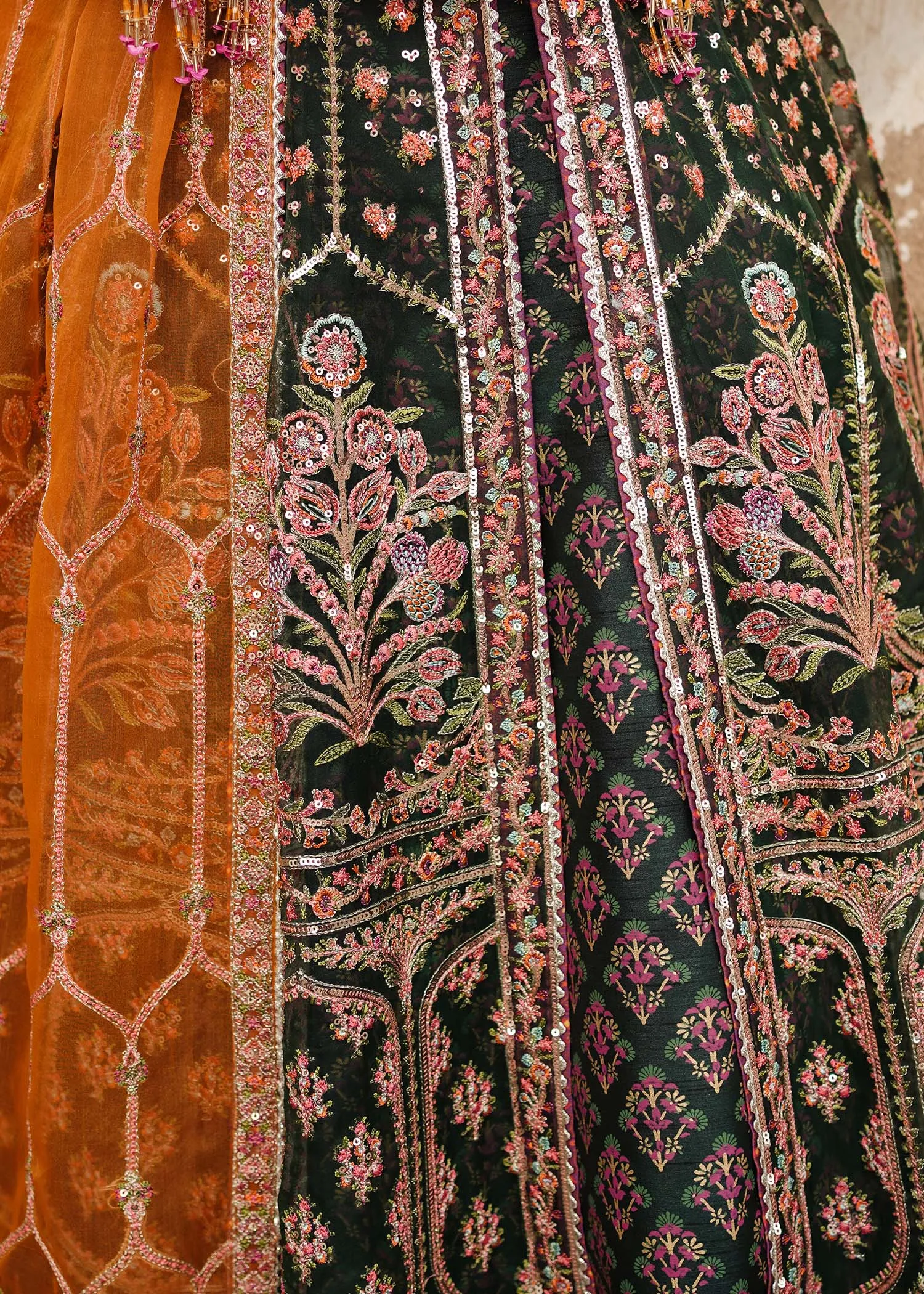 Pakistani Bridal Dress in Traditional Pishwas Style