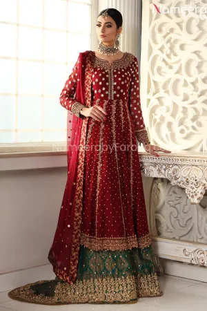 Pakistani Bridal Gharara with Dabka Embroidery #BB125