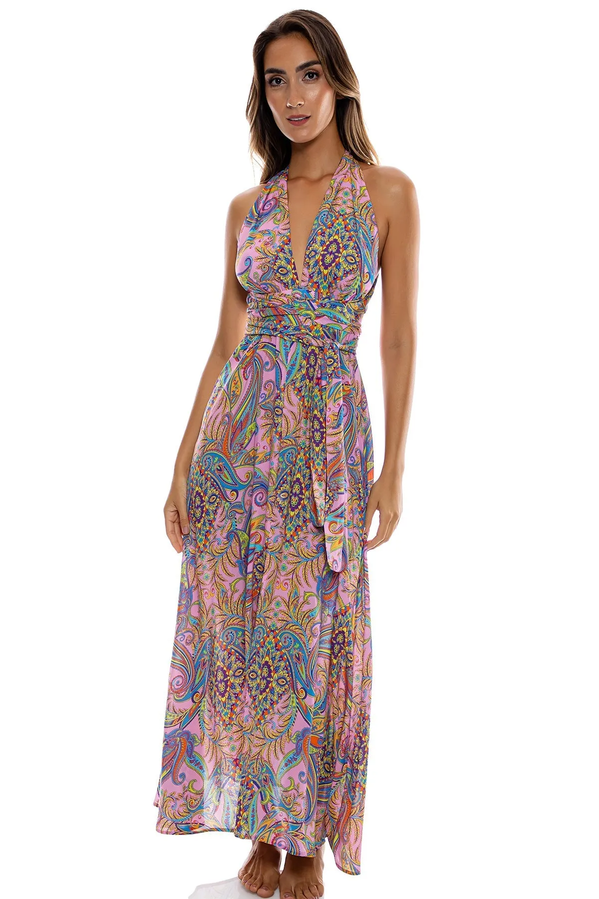 PINKIN' ABOUT YOU - Convertible Maxi Dress • Multicolor