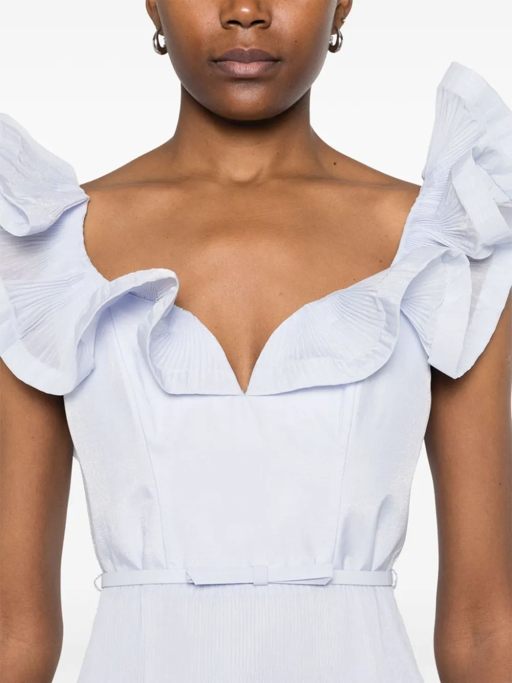 Pleated mini dress