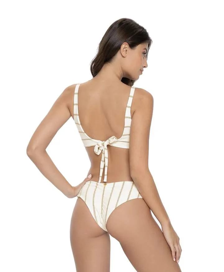 PQ SWIM Golden Stripe Twist Bikini
