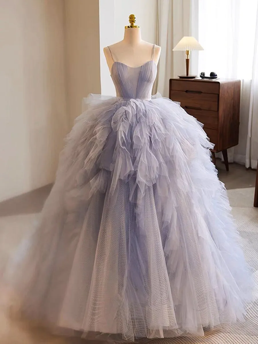 Quinceanera Dresses Tulle Long Prom Gown Tulle Long Sweet Dresses
