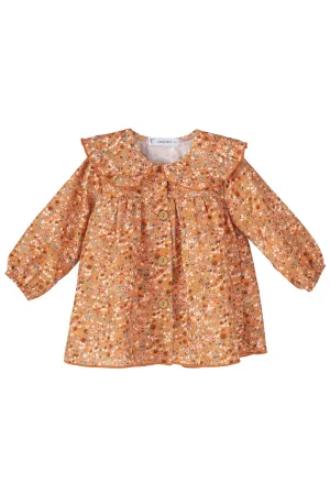 "Aura" Terracotta Floral Dress