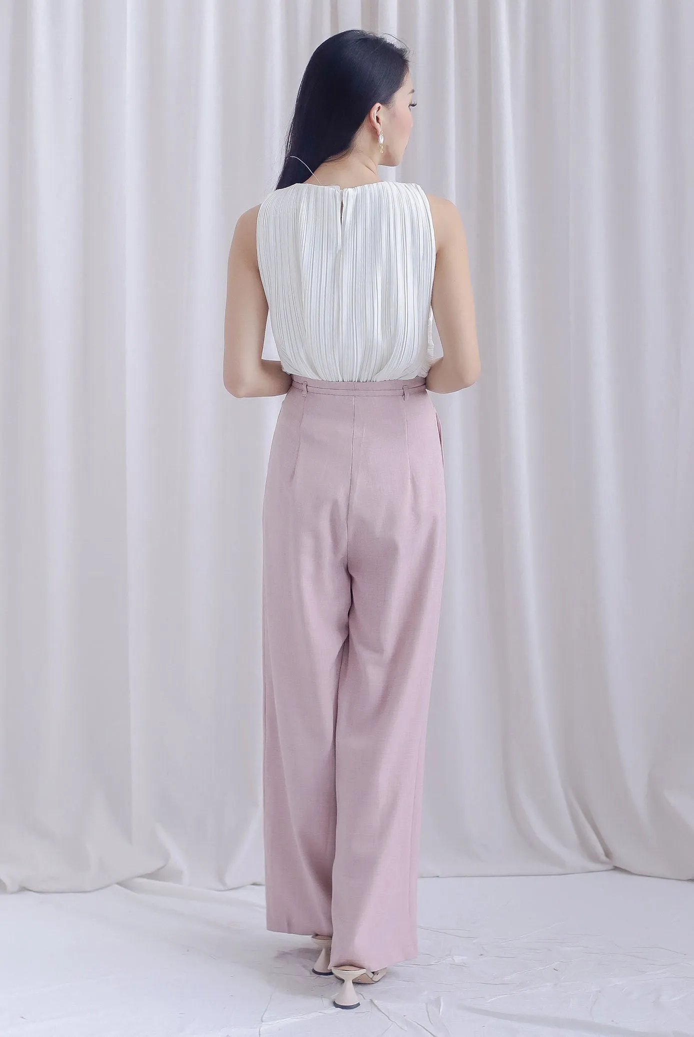 *Restocked* Gioia Pleated Cut In Top In White