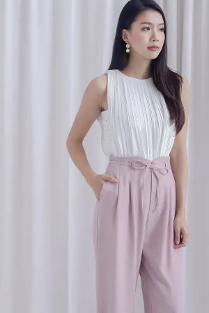 *Restocked* Gioia Pleated Cut In Top In White