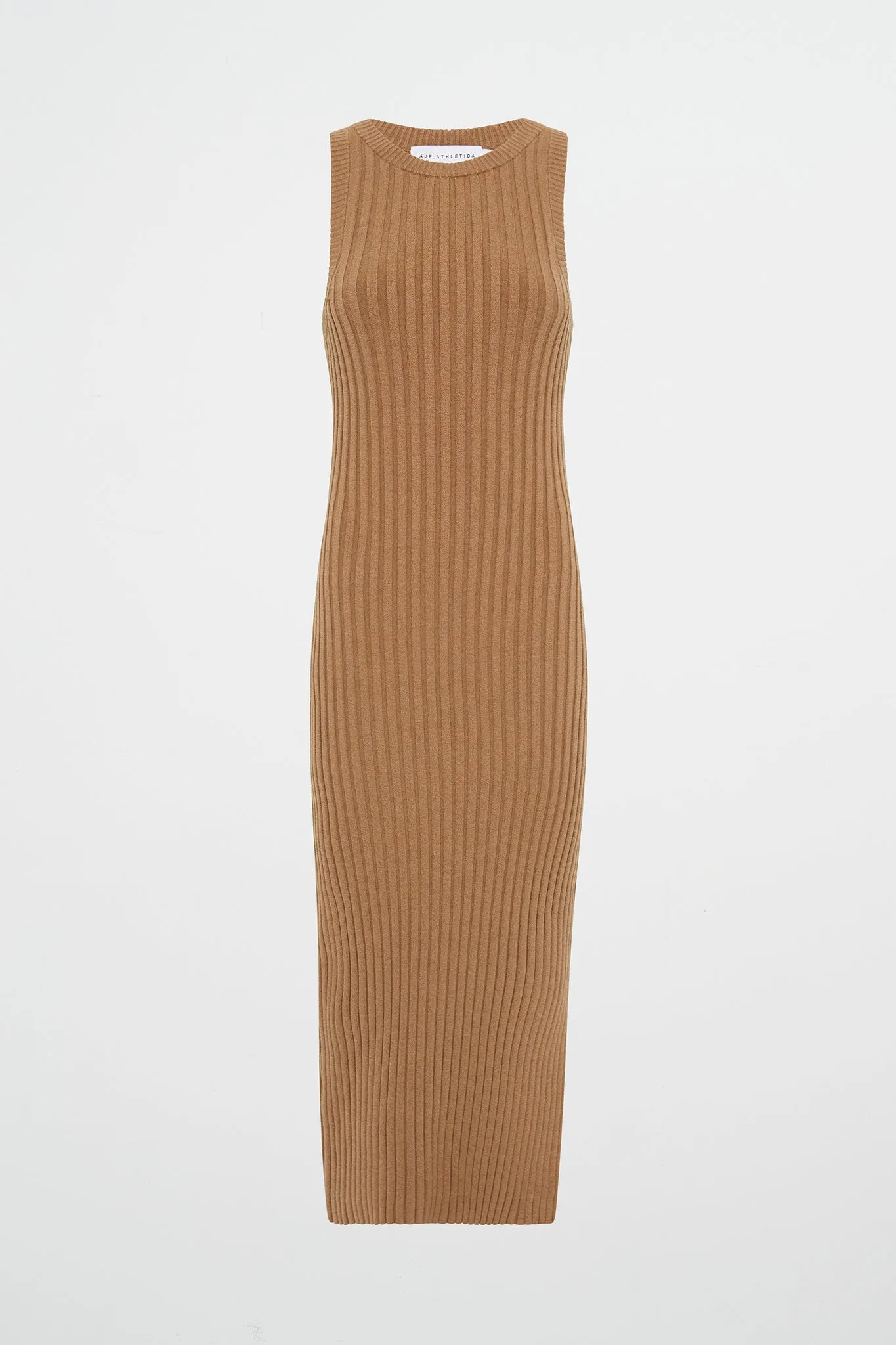 Rib Knit Hem Split Dress 816