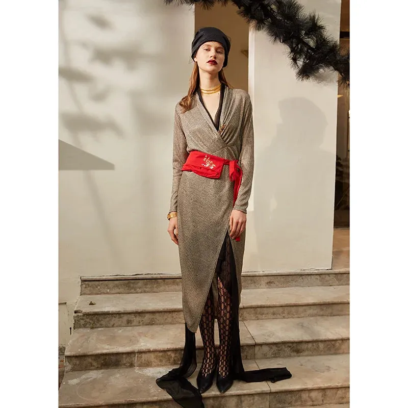 Rimless Embroidered Waist Belt