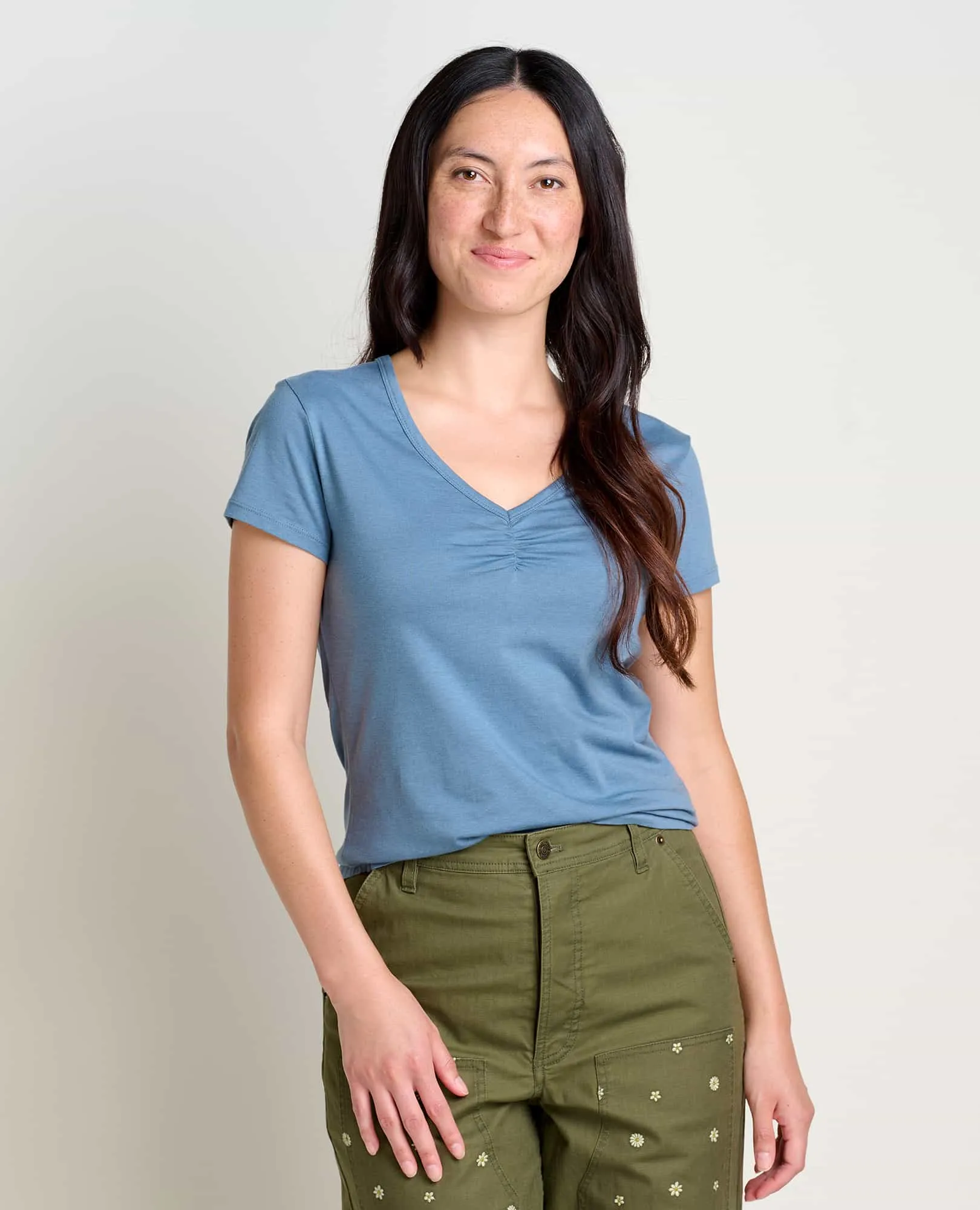 Rose Short Sleeve Tee - High Tide Blue