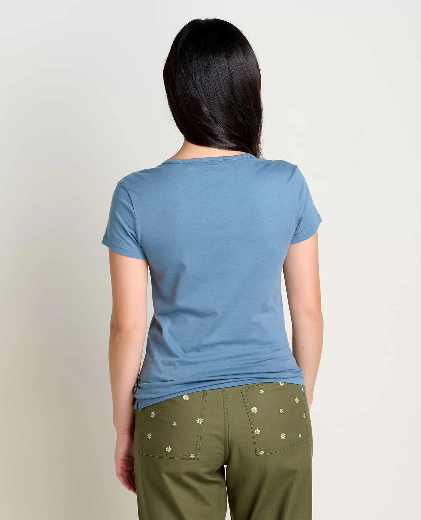 Rose Short Sleeve Tee - High Tide Blue