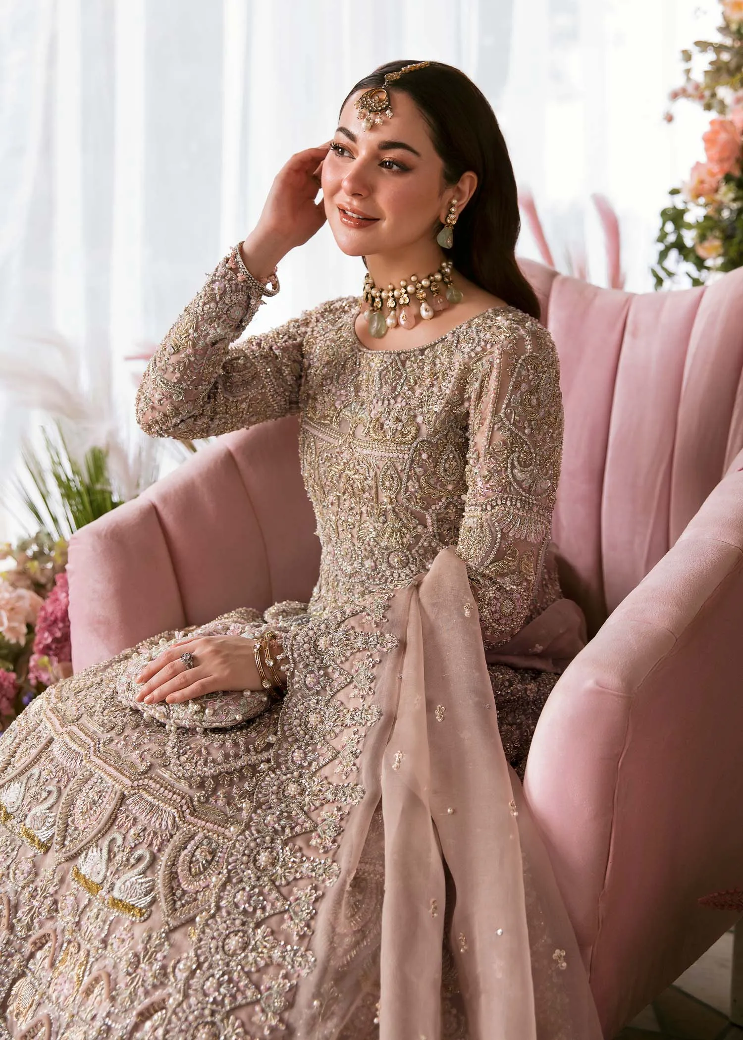 Royal Pakistani Bridal Dress in Pishwas Frock Style