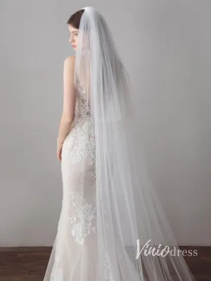 Roycebridal Ivory Tulle Wedding Veils Bridal Cathedral Veil AC1213
