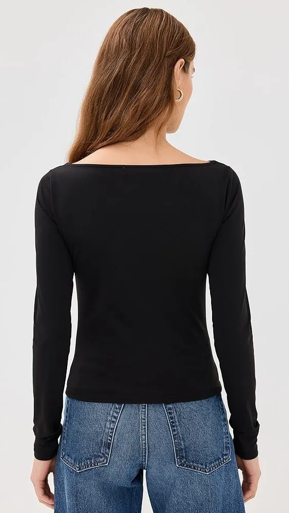 RUCHED LONG SLEEVE TOP