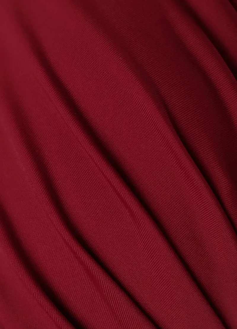 Ruched String Tri - Claret