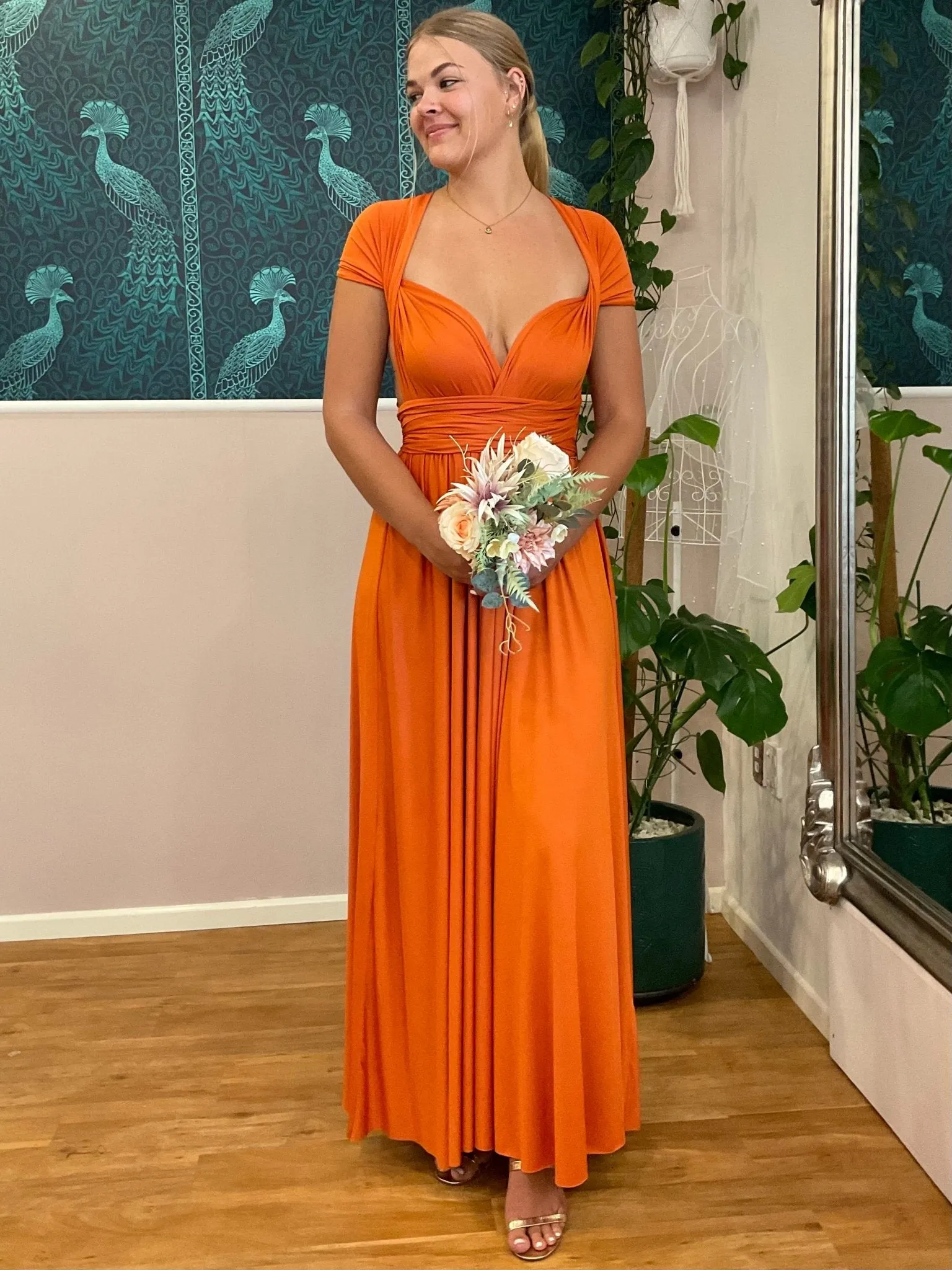 Rust Convertible Infinity bridesmaid dress Express NZ wide