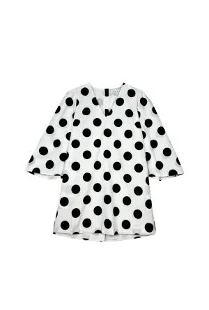 SAMPLE Le V Bell Sleeve Mod Dress - Polkadots