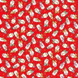 Santa Express - Tossed Snowmen - Red