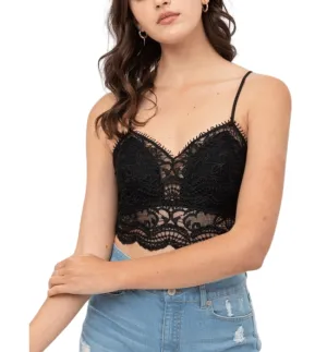 Semi Sheer Lace Bralette