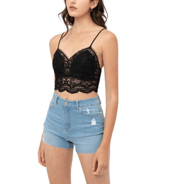 Semi Sheer Lace Bralette