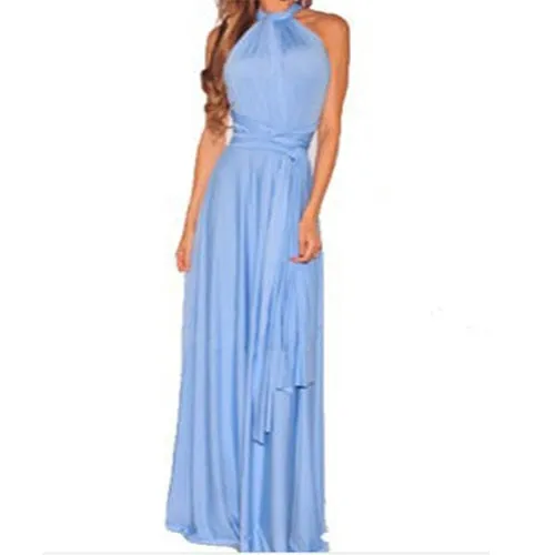 Sexy Women Multiway Wrap Convertible Boho Maxi Club Red Dress Bandage Long Dress Party Bridesmaids