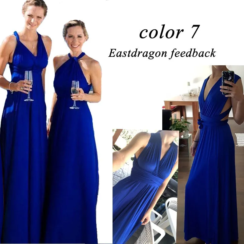 Sexy Women Multiway Wrap Convertible Boho Maxi Club Red Dress Bandage Long Dress Party Bridesmaids