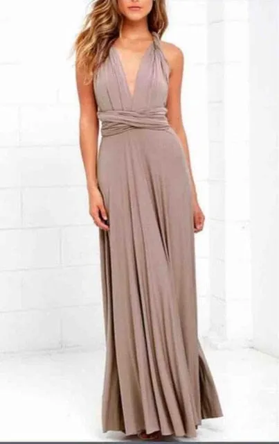 Sexy Women Multiway Wrap Convertible Boho Maxi Club Red Dress Bandage Long Dress Party Bridesmaids