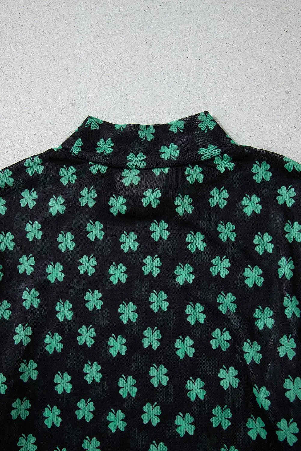 Shamrock Long Sleeve Sheer Bodysuit