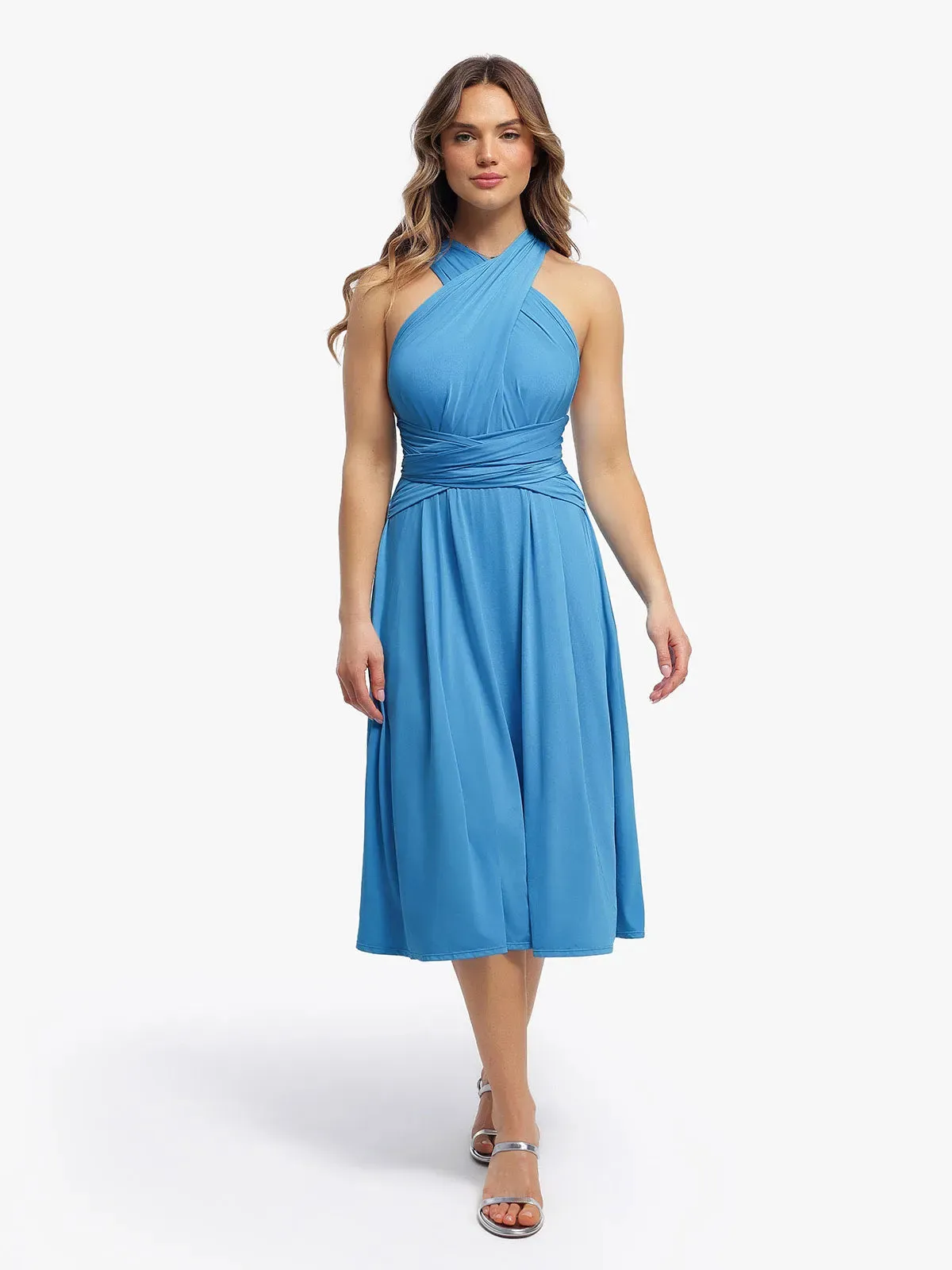 Shapewear Solid Convertible Infinity Sculpting Midi Dress