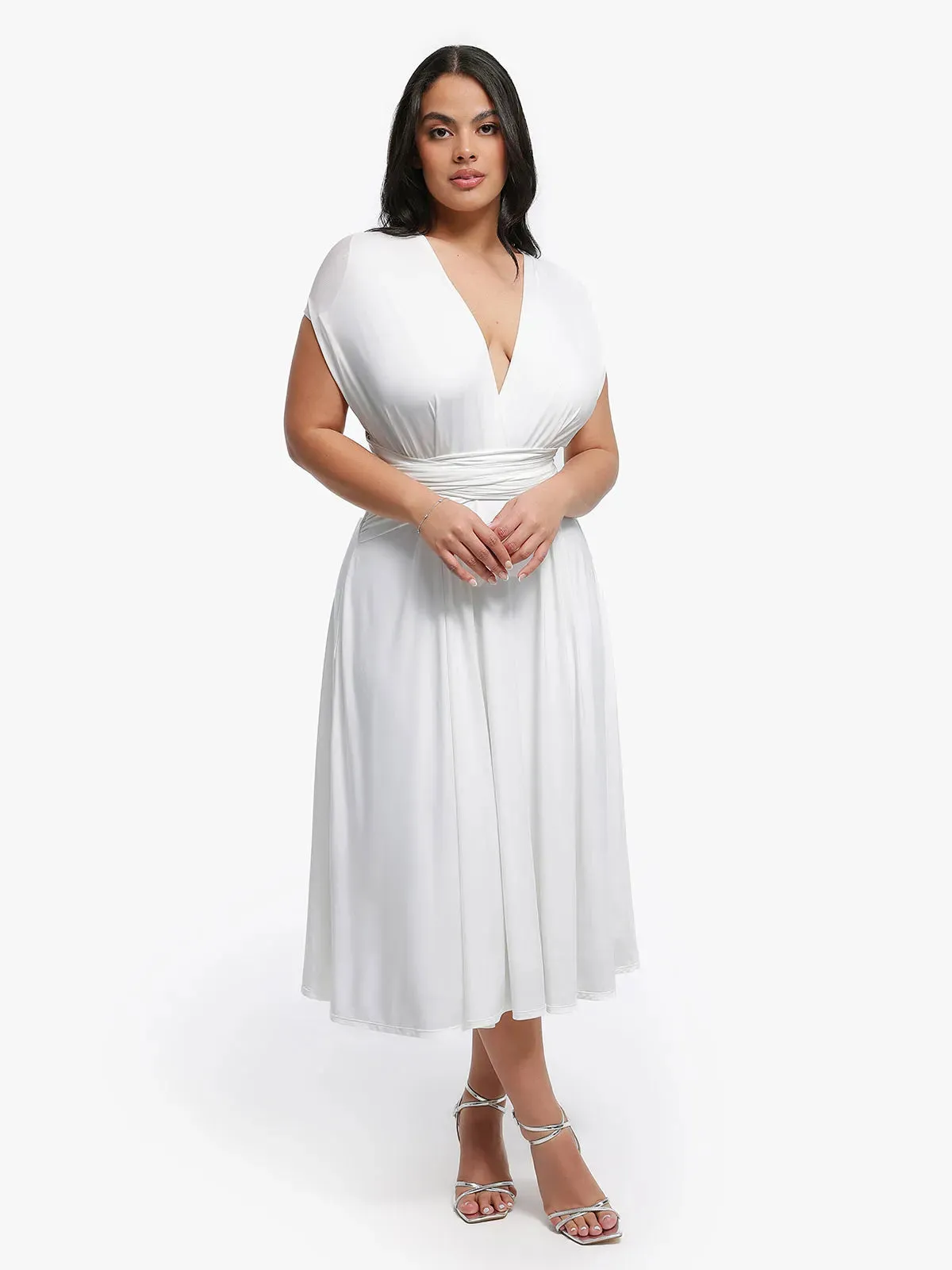 Shapewear Solid Convertible Infinity Sculpting Midi Dress