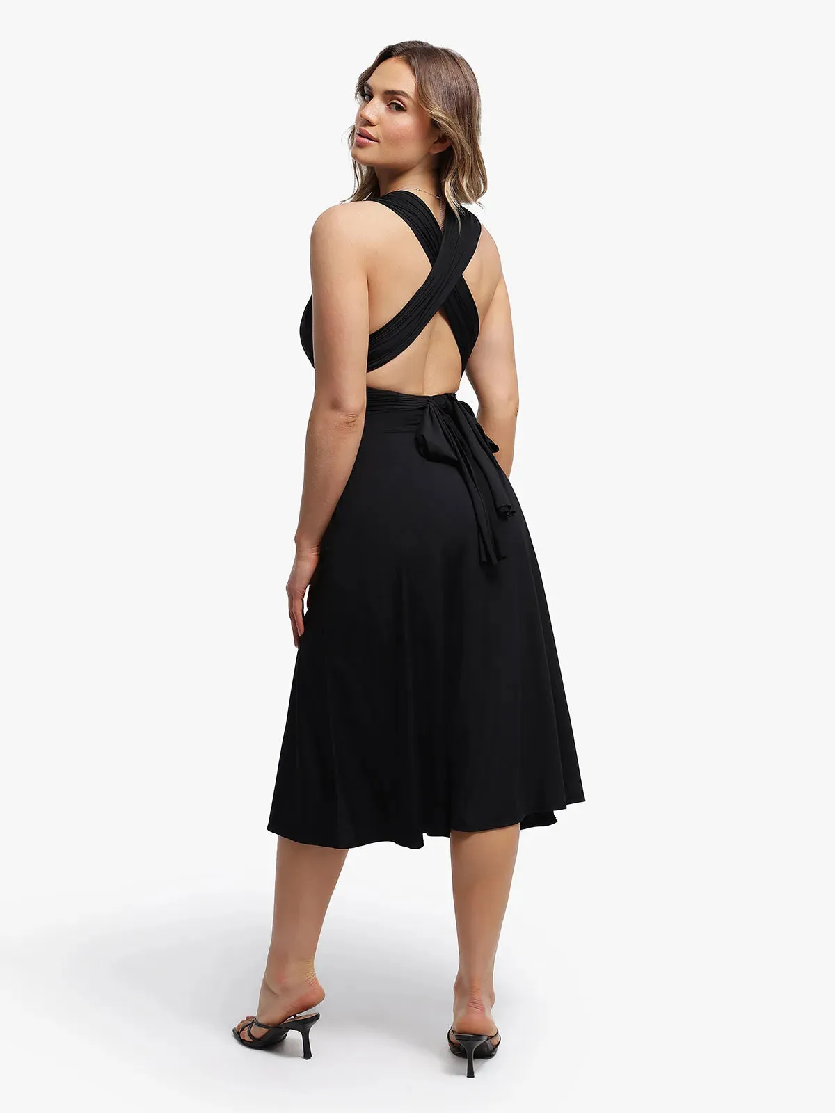 Shapewear Solid Convertible Infinity Sculpting Midi Dress