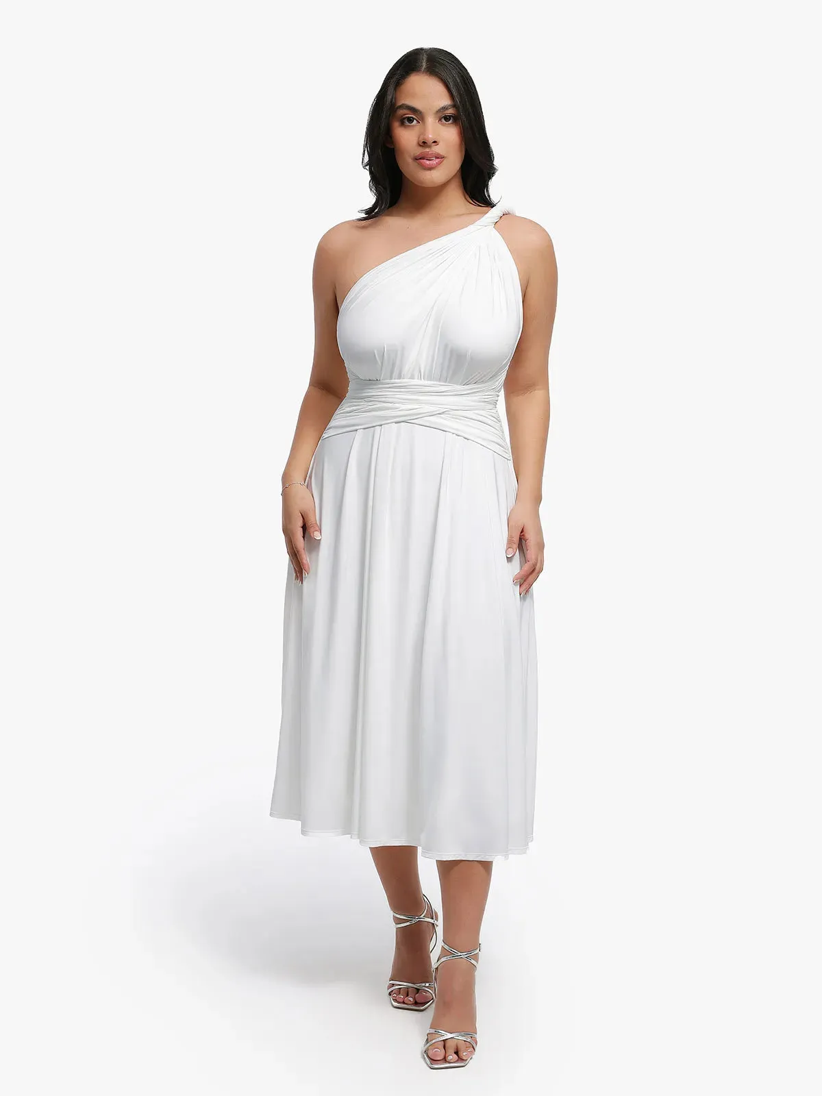 Shapewear Solid Convertible Infinity Sculpting Midi Dress