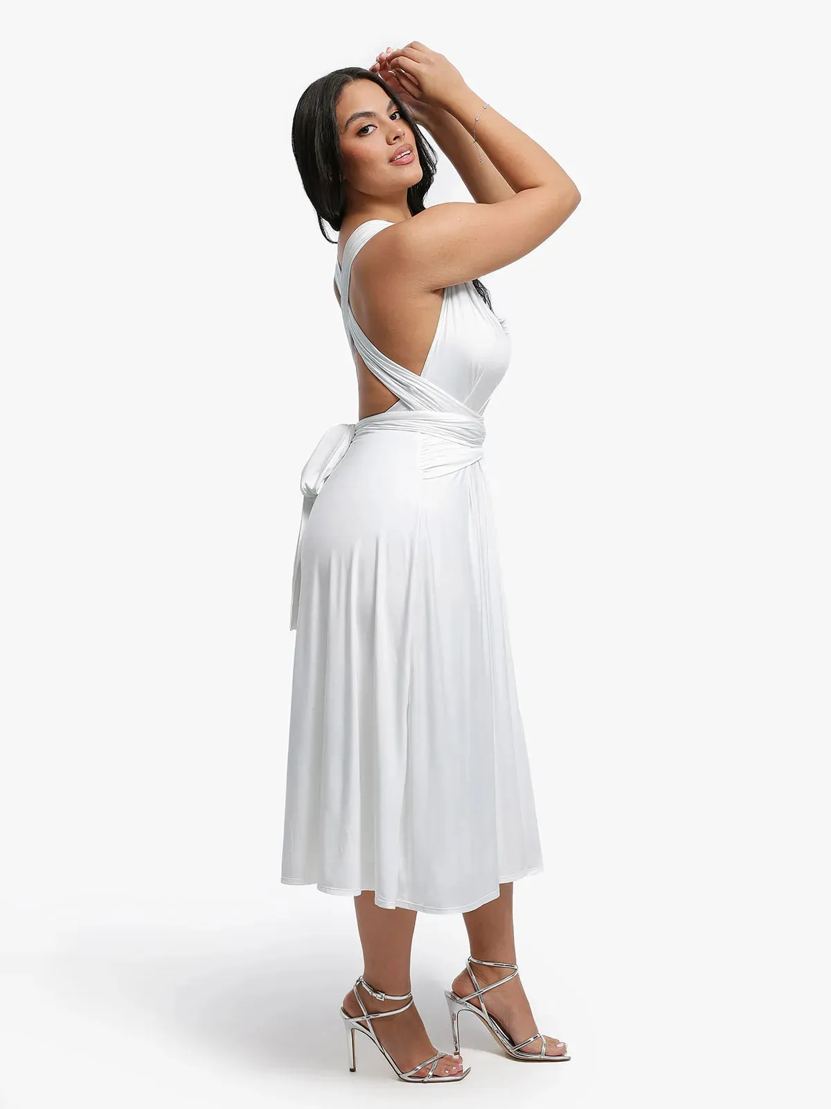 Shapewear Solid Convertible Infinity Sculpting Midi Dress