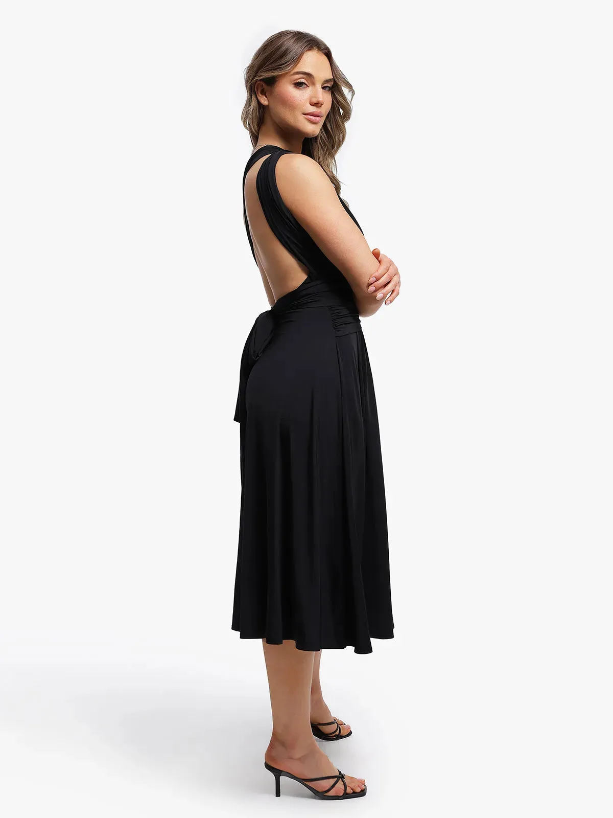 Shapewear Solid Convertible Infinity Sculpting Midi Dress