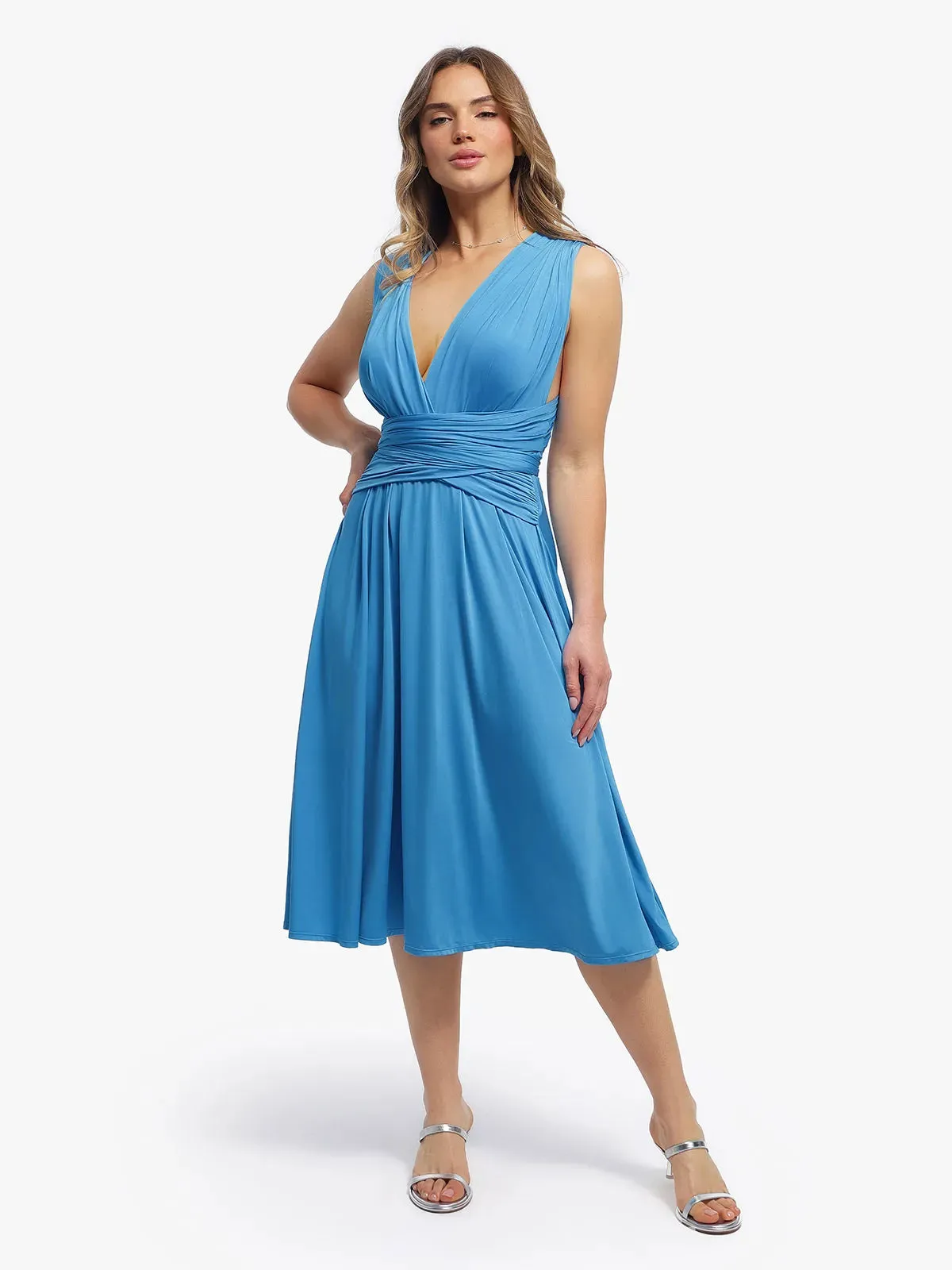 Shapewear Solid Convertible Infinity Sculpting Midi Dress
