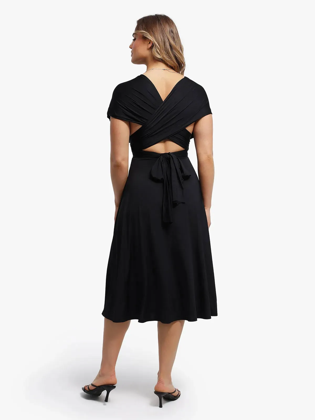 Shapewear Solid Convertible Infinity Sculpting Midi Dress