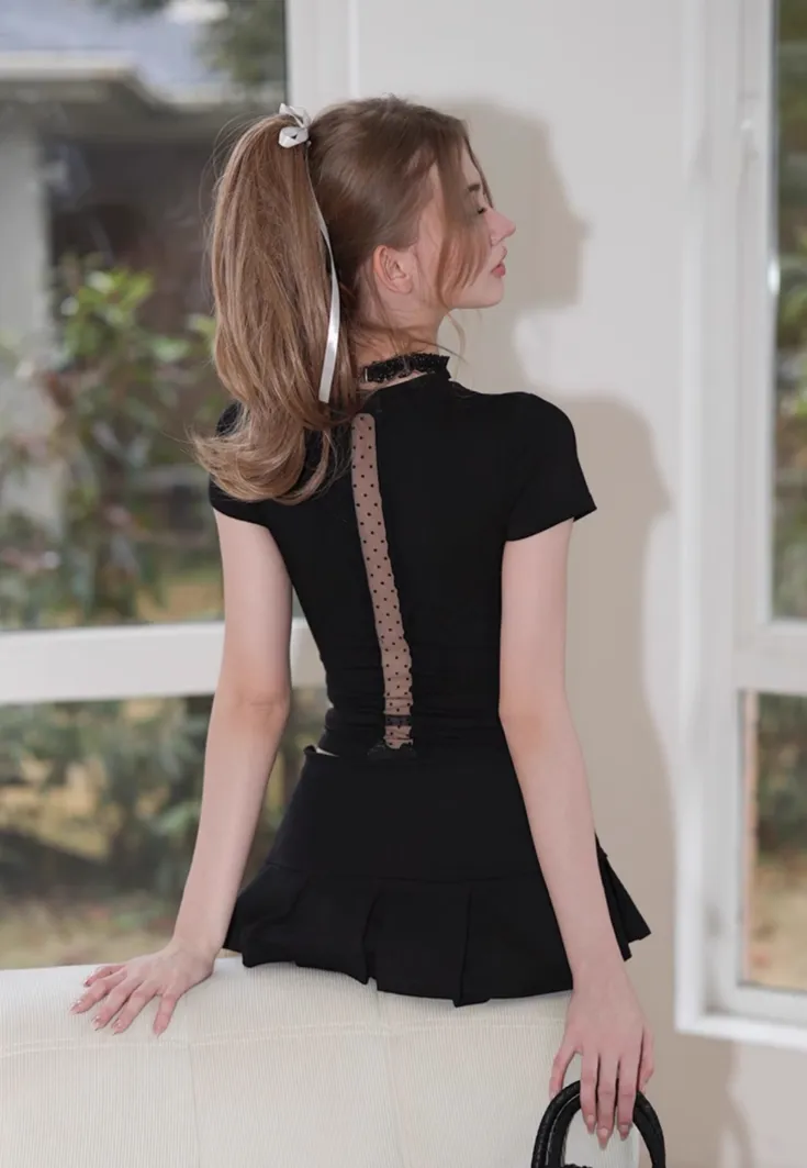 Sheer Lace Cut Top
