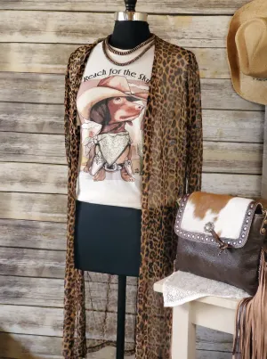 Sheer Leopard Cardigan