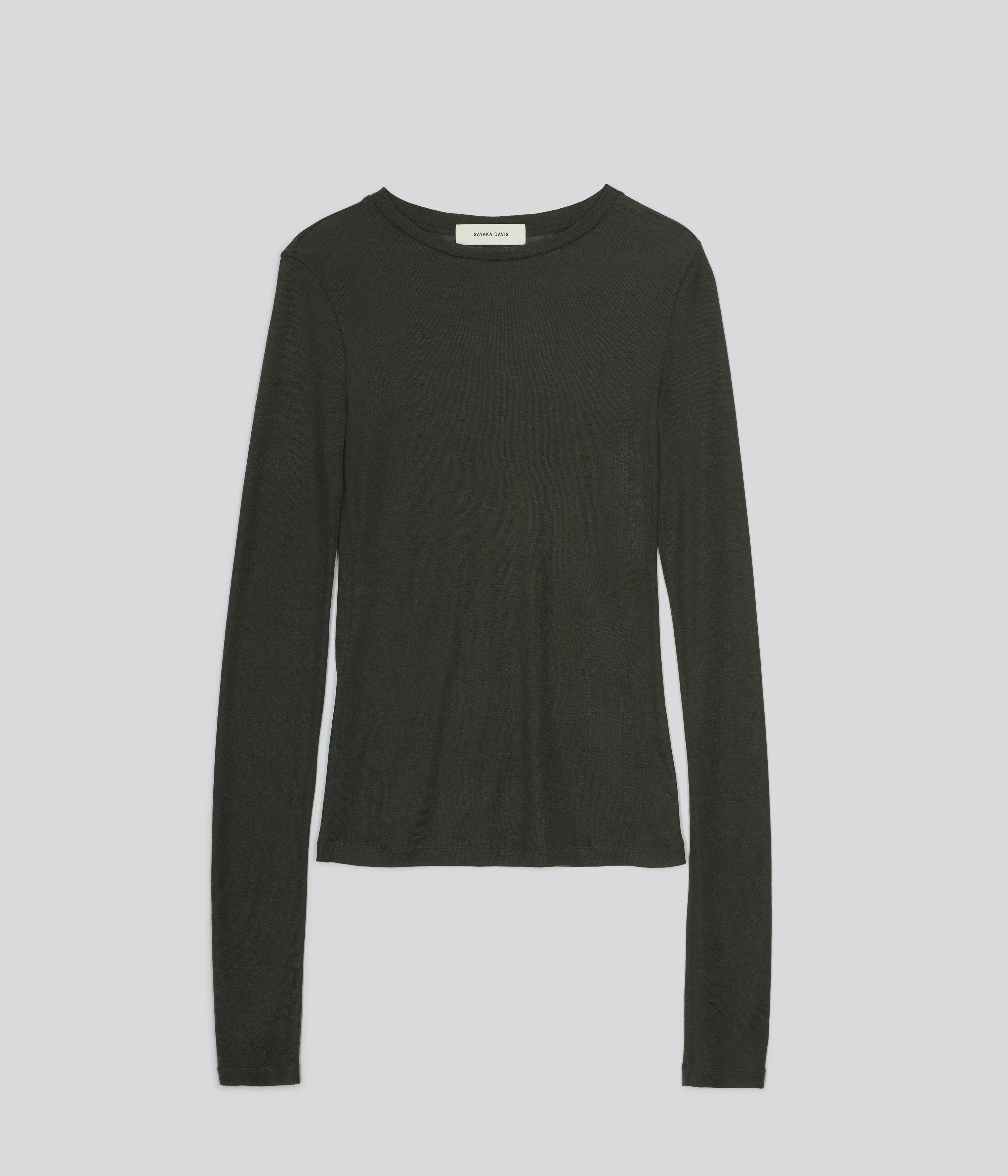 SHEER LONG TEE IN DEEP FOREST