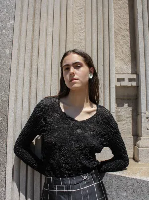 Sheer Smocked Top