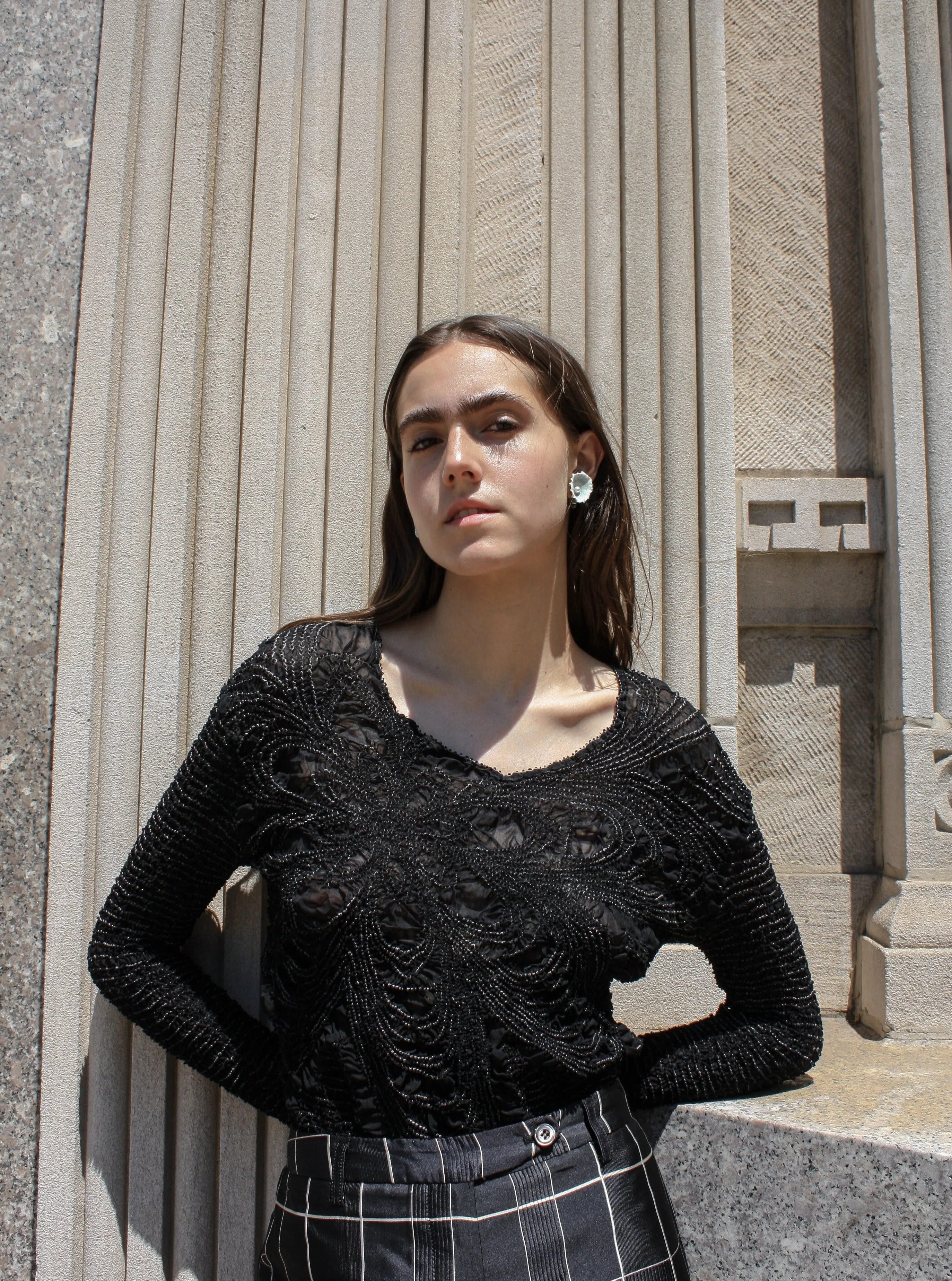 Sheer Smocked Top