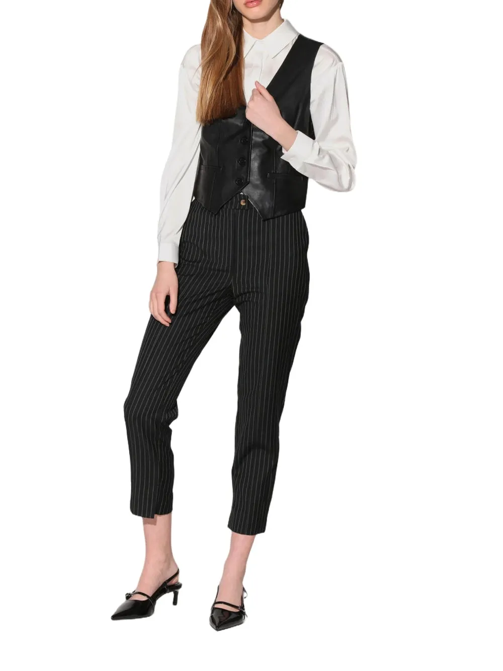 Sleek Charm Luxe Leather Vest