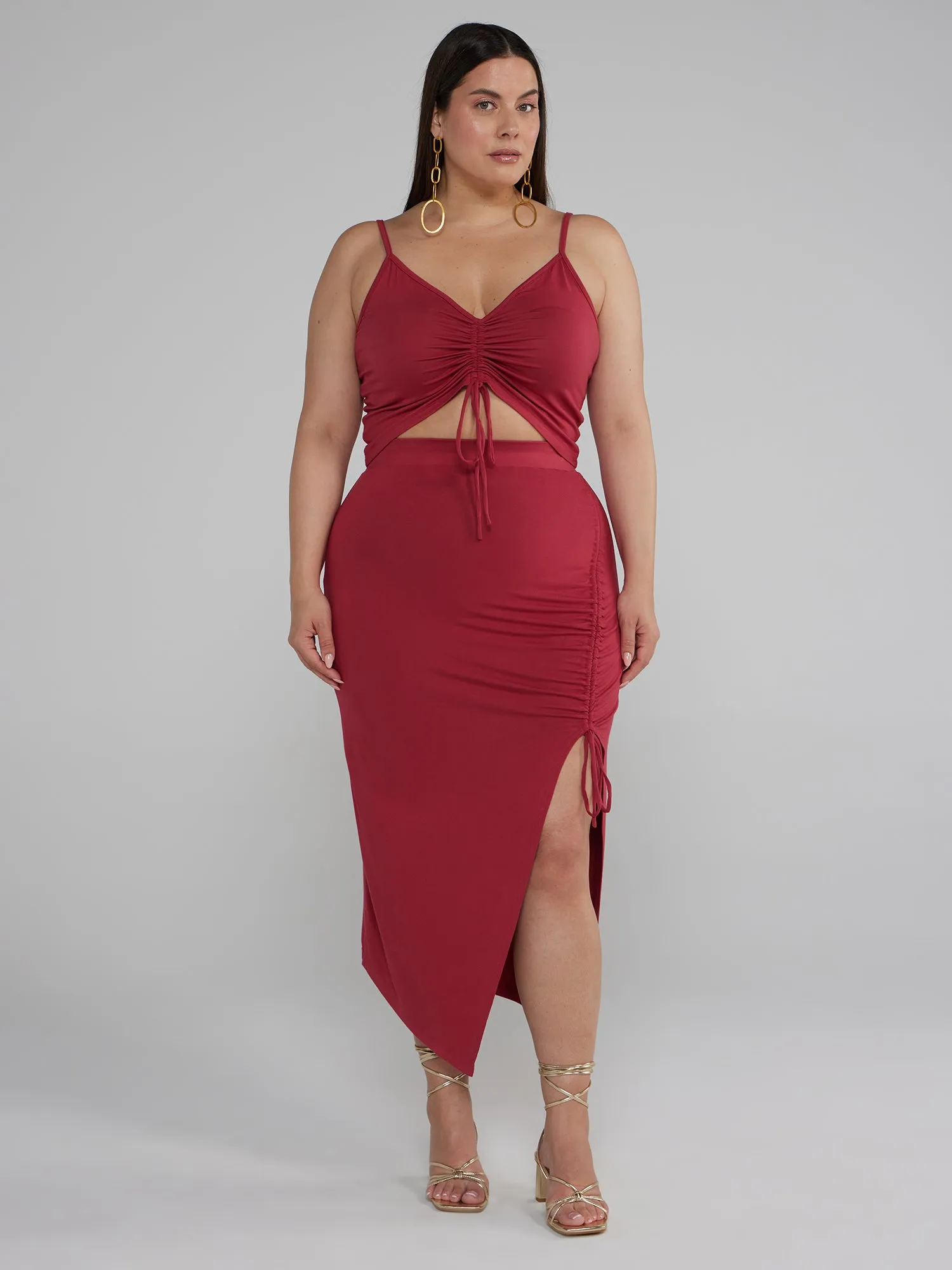 Sleeveless Ruched Detail Top