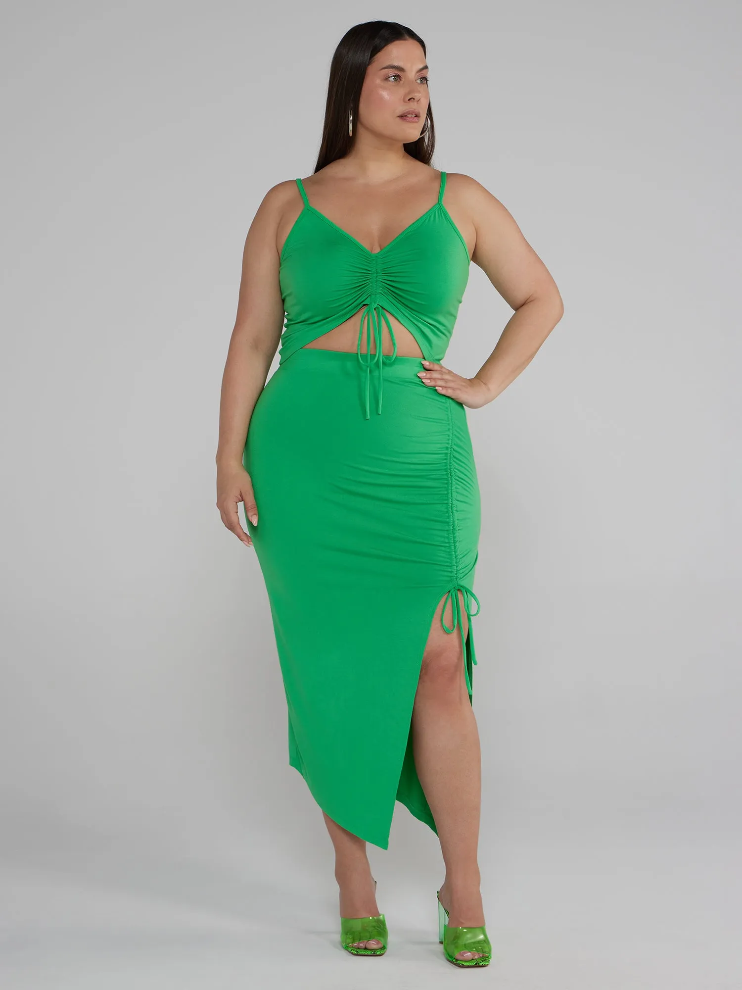 Sleeveless Ruched Detail Top