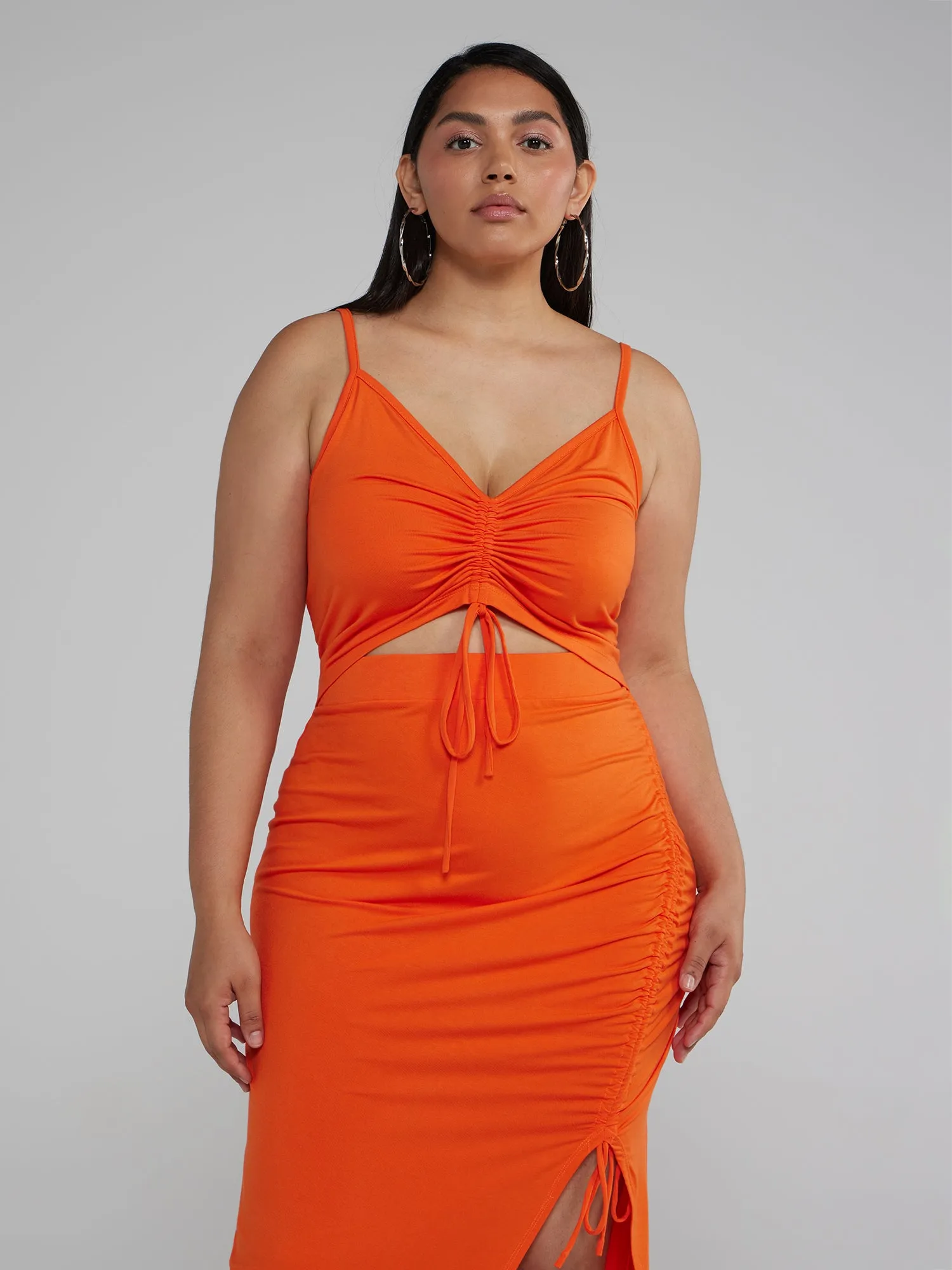 Sleeveless Ruched Detail Top