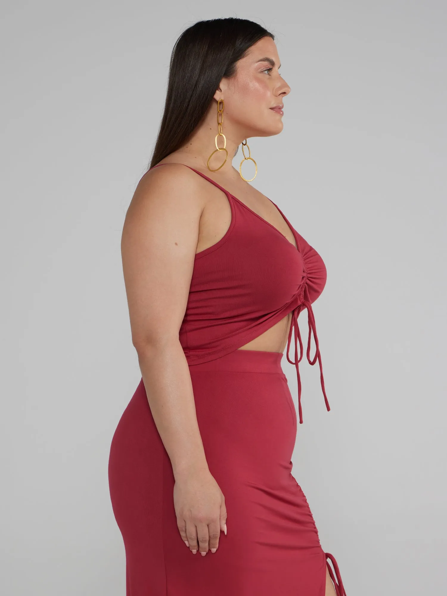 Sleeveless Ruched Detail Top