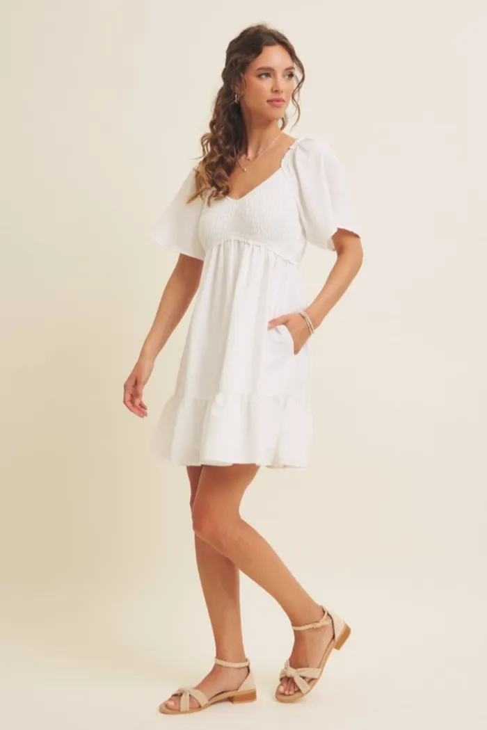 Smocked Babydoll Dress