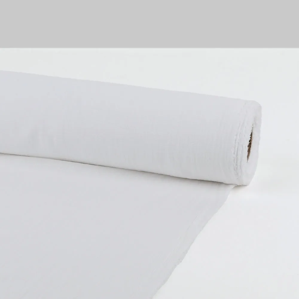 Soft Cotton Sheer Crepe - White